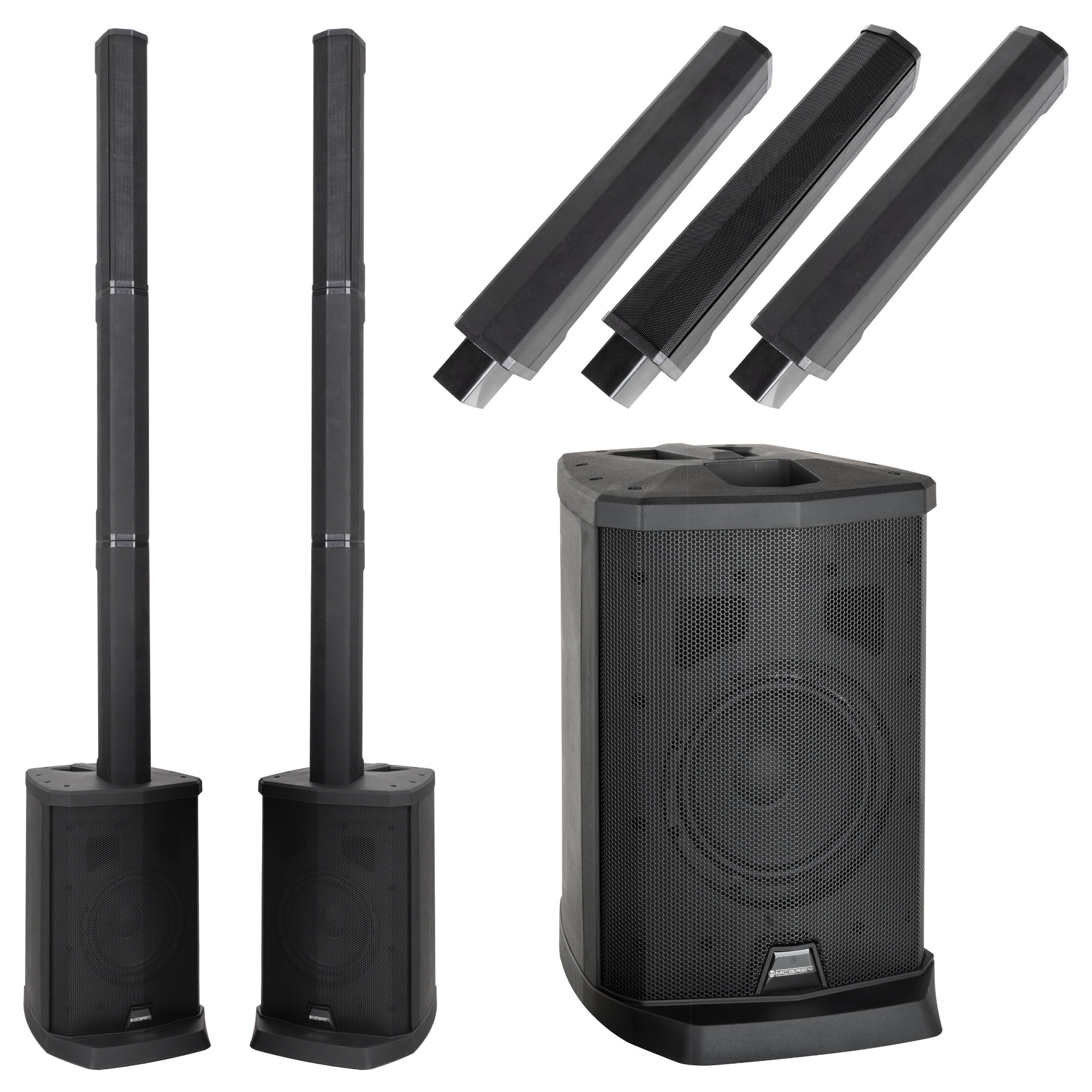 McGrey E-208LA Aktiv Line Array Säulenanlage Stereo Set